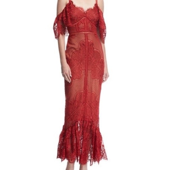 If you love to shop, then you'll love these new deals on milanoo black maxi dresses sleeveless red tie dye halter pleated floral print pattern irregular polyester long dress. Marchesa Red Lace Dress Free Delivery Www Workscom Com Br