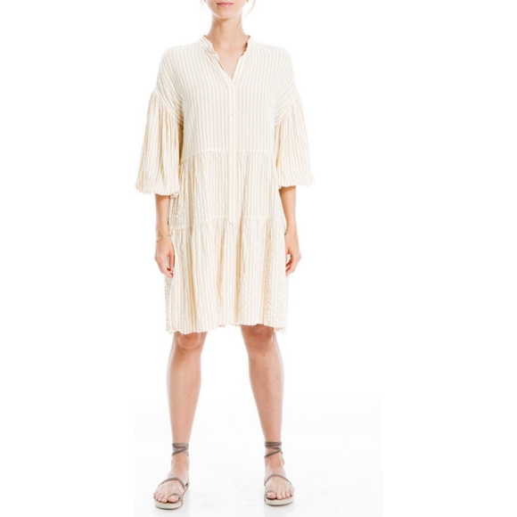 Max Studio Dresses New Max Studio Bubble Sleeve Tiered Dress Poshmark