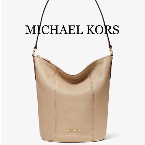 Michael Michael Kors Brooke Medium Leather Zip Bucket Messenger Brixton Baker 