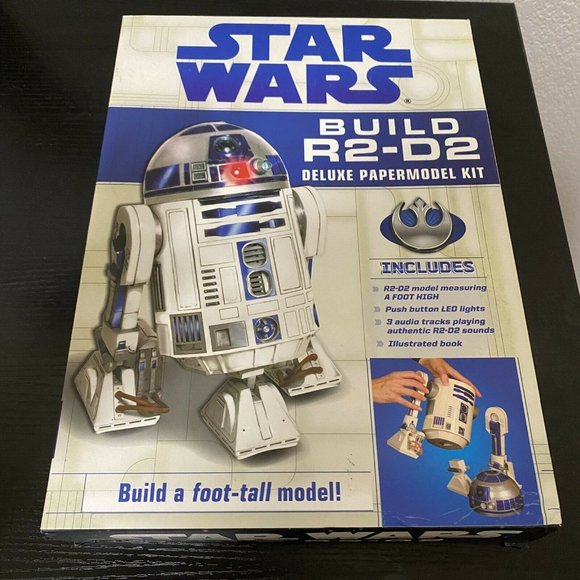 *link to free template down below* first video of the year! Star Wars Toys Star Wars Build R2d2 Paper Craft Model Kit With Authentic Sound Module Led Lite Poshmark