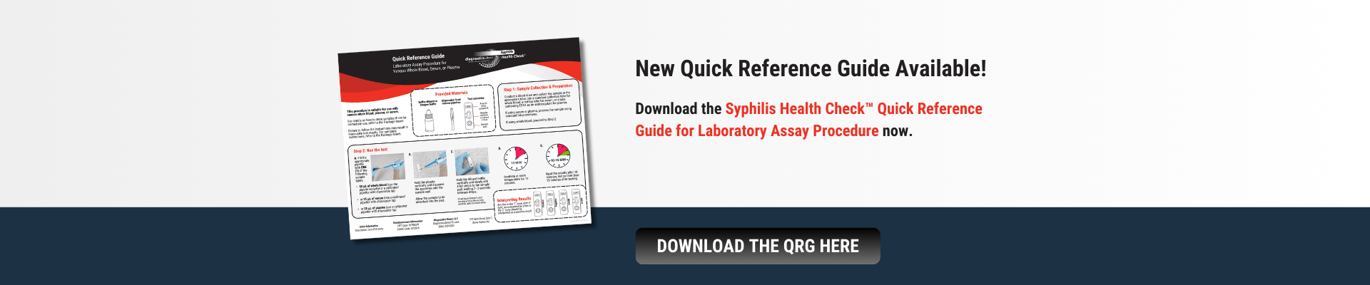 Click to download the Syphilis Health Check Quick Reference Guide for Laboratory Assay Procedure.