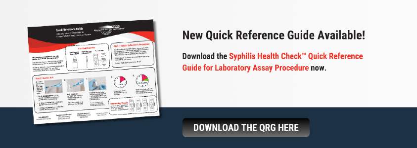 Click to download the Syphilis Health Check Quick Reference Guide for Laboratory Assay Procedure.