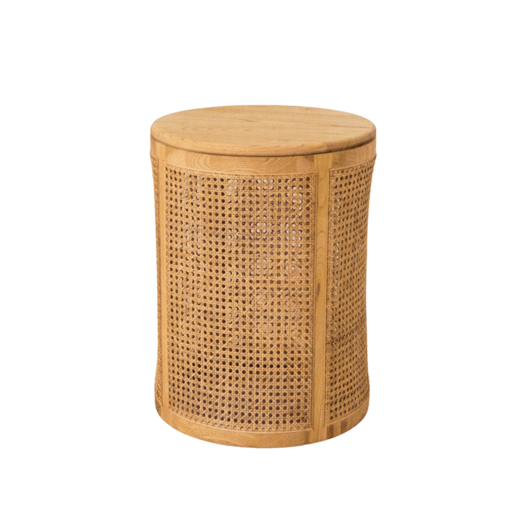 Boho rattan accent table