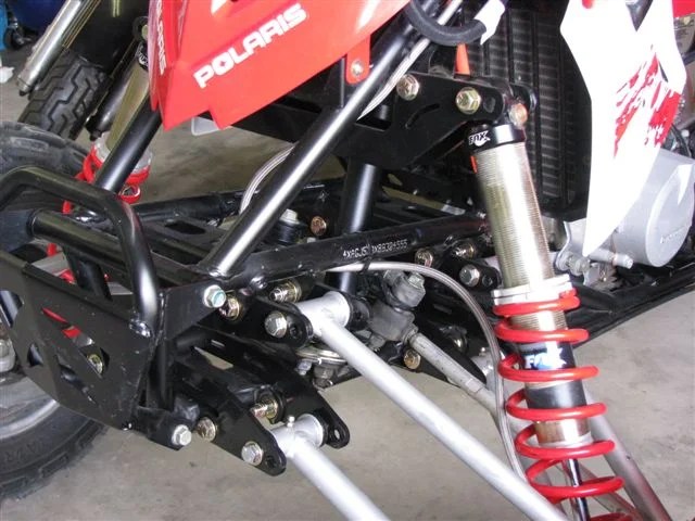 Polaris Predator 90 ATV Widening Kit (+6) – Black Steel A-arms & Shocks, Bolt-On Front End