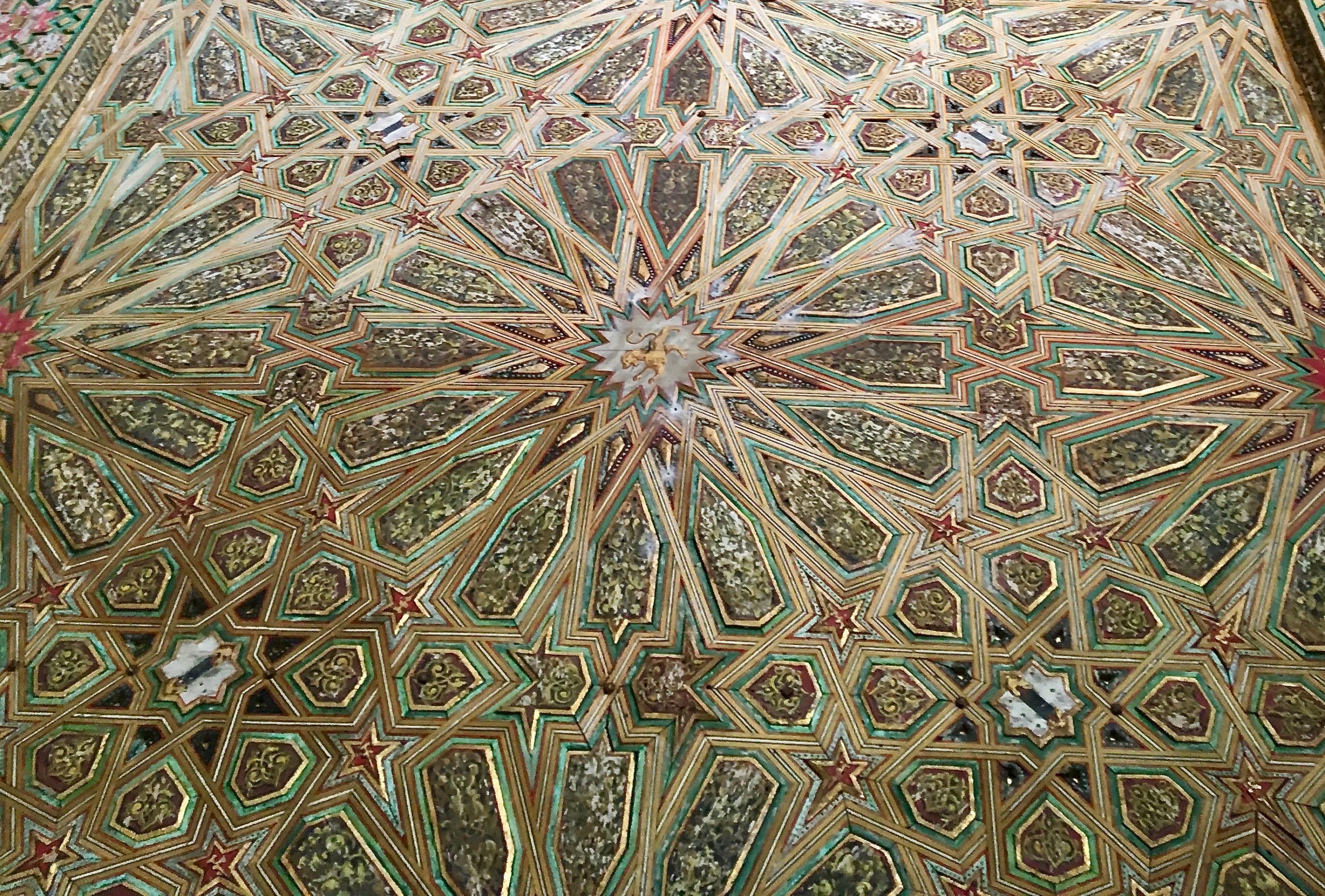 Photo of Intricate ceiling star pattern with