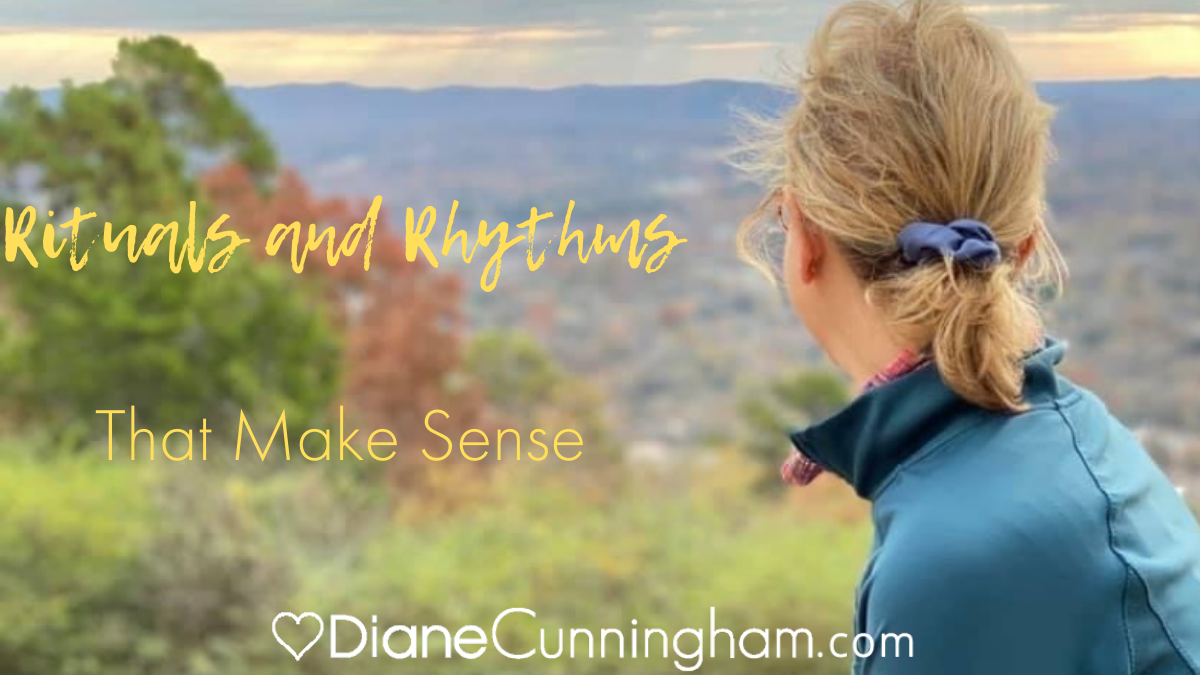 rituals and rhythms that make sense, diane cunningham outside