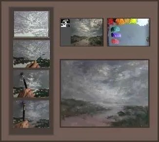 painting on a cloudy day