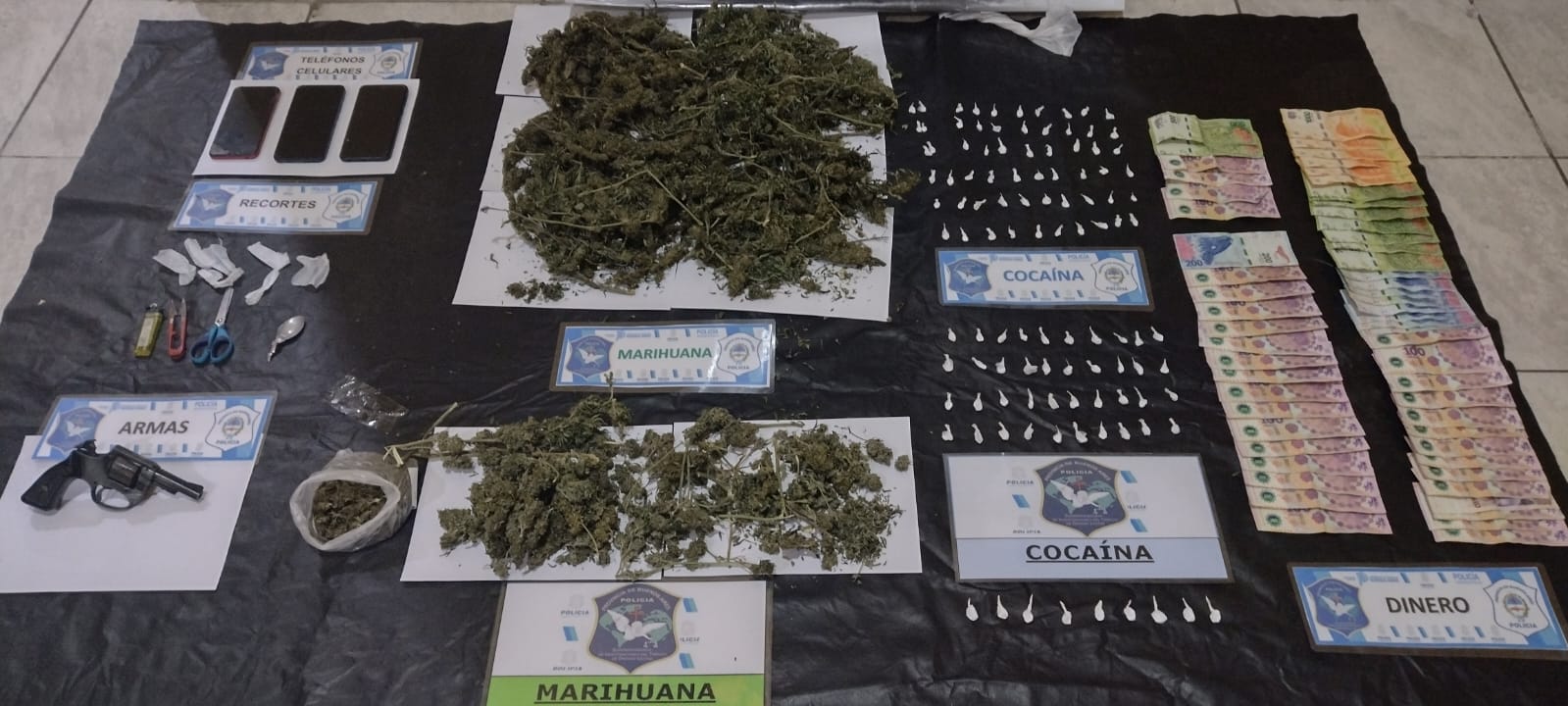 VIDEO | MORENO: Detuvieron a once personas por venta de droga y robo