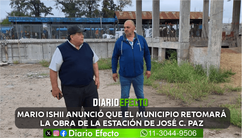 Ishii confirmó que el municipio reanudará la obra de la renovación de la Estación José C. Paz del Tren San Martín