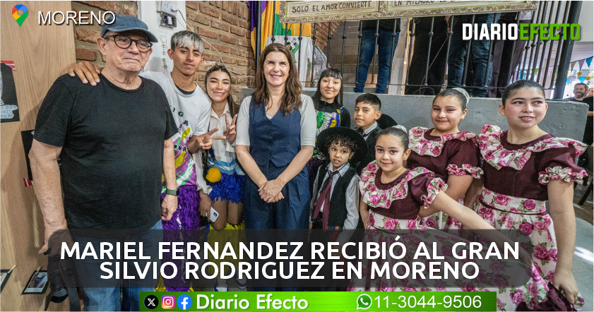 Mariel Fernández recibió al gran Silvio Rodríguez en Moreno