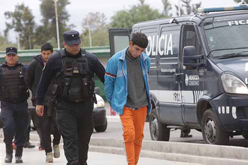 Detenidos a cara descubierta en Las Heras. Ministerio Seguridad.
