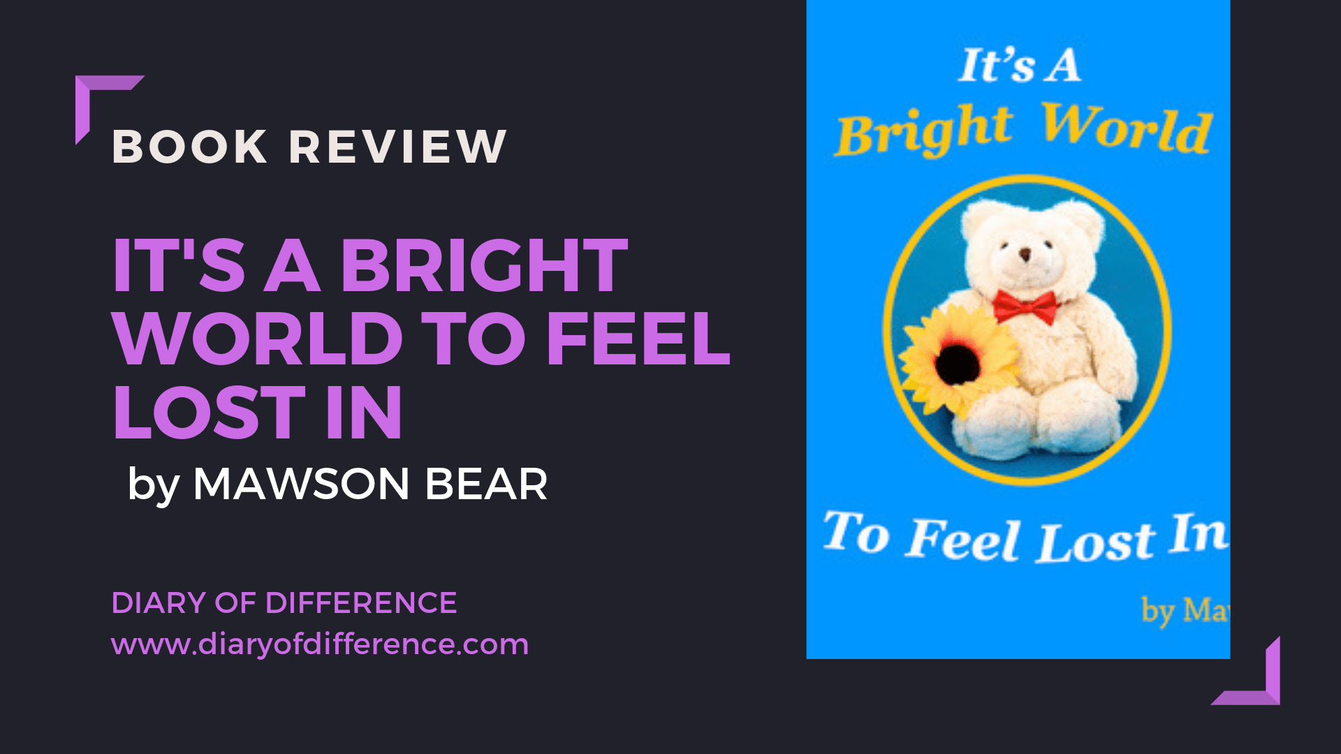 It's a bright world to feel lost in mawson bear mark o'dwyer book review books blog blogging one star