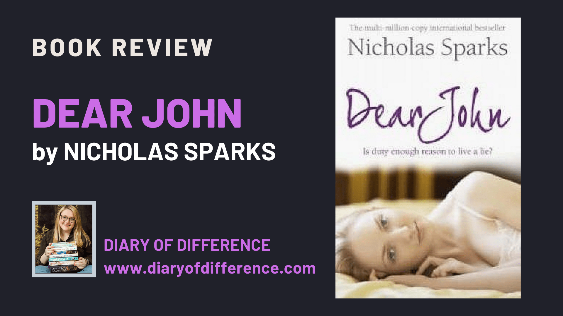 dear john nicholas sparks book review romance blog blogging diary of difference diaryofdifference