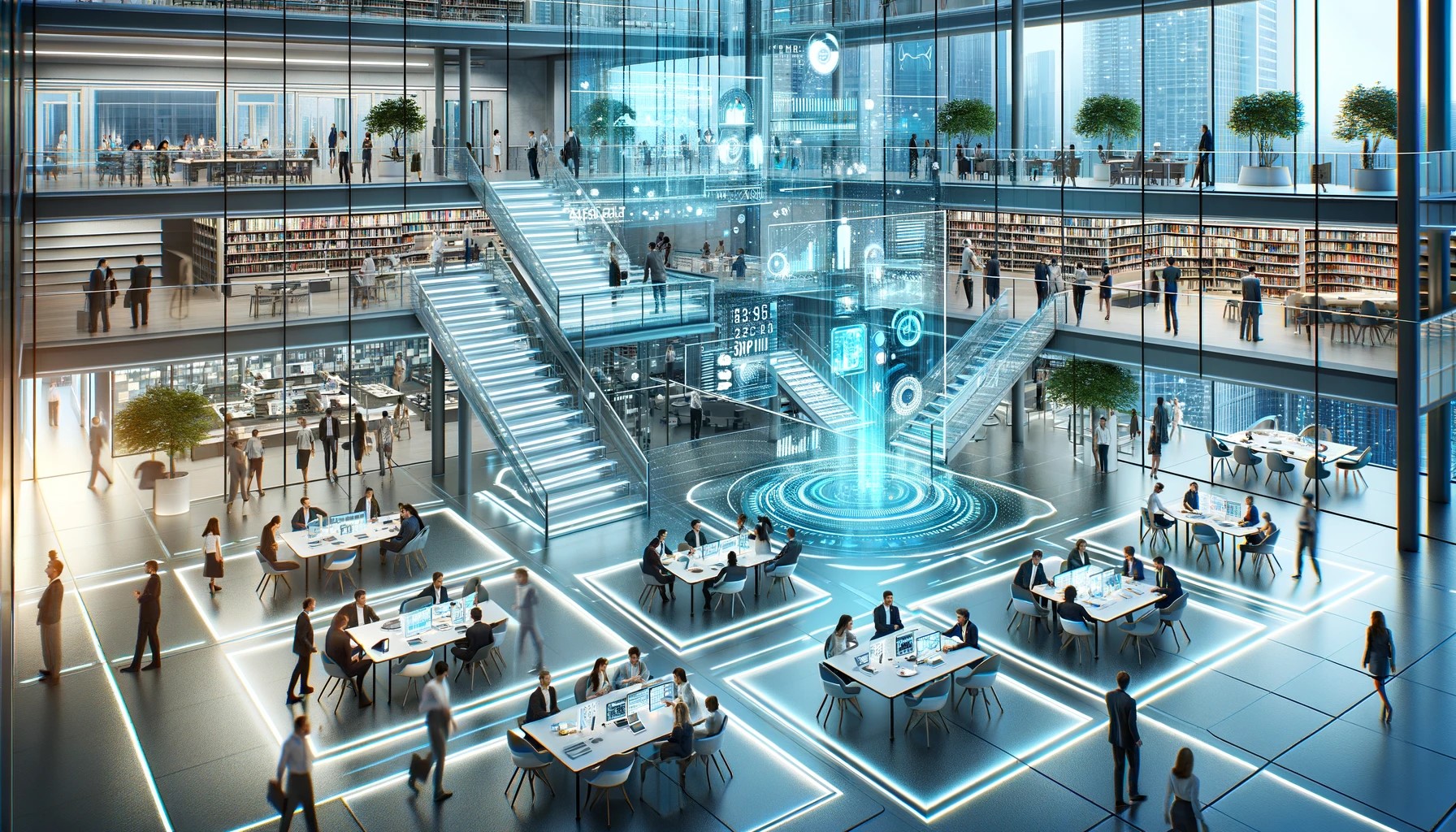 OpenAI. (2024). Image of improving business placement learning at scale in a futuristic workplace setting. DALL-E. Retrieved January 30, 2024, from ChatGPT.