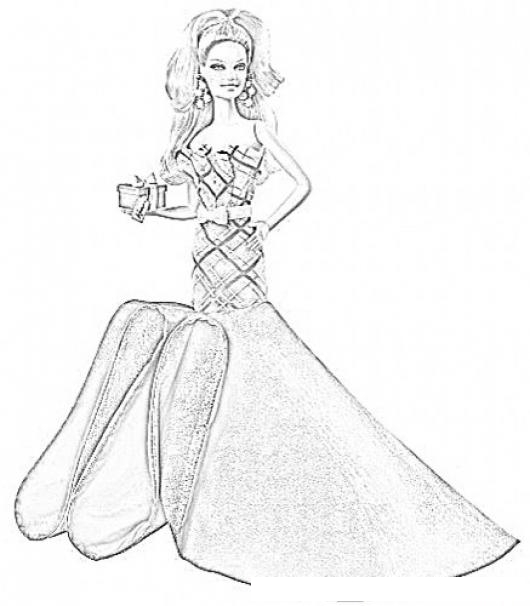 Dibujo De Barbie Con Vestido De Gala Para Pintar Y Colorear Colorear Dibujos Varios Dibujo De Barbie Con Vestido De Gala Para Pintar Y Colorear Dibujosa Com