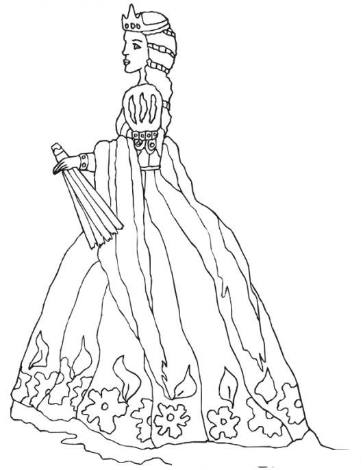 Colorear Princesa Con Vestido Largo Colorear Dibujos Varios Colorear Princesa Con Vestido Largo Dibujosa Com