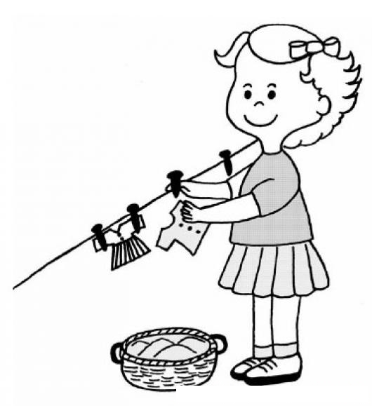 Colorear Nina Jugando A Tender Ropa Colorear Dibujos De Cholo Colorear Nina Jugando A Tender Ropa Dibujosa Com