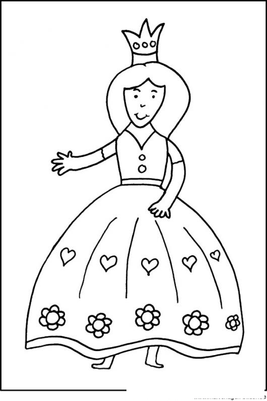Princesa Con Vestido Largo De Corzaones Y Flores Para Pintar Y Colorear Colorear Dibujos De Cholo Princesa Con Vestido Largo De Corzaones Y Flores Para Pintar Y Colorear Dibujosa Com