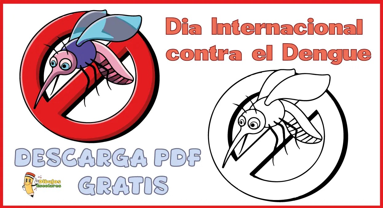 Dibujo del Dia Internacional contra el Dengue para Colorear.