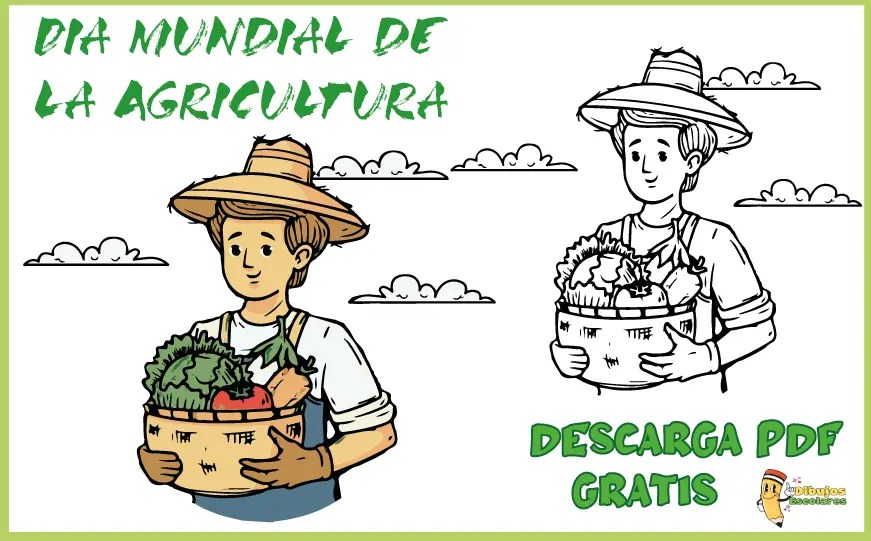 Dibujo del Dia Mundial de la Agricultura para Colorear.