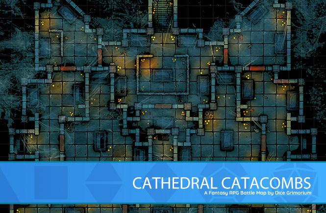 Cathedral Catacombs D D Map For Roll20 And Tabletop Dice Grimorium 