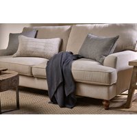 nkuku Nahan Moss Stitch Cotton Throw | Textiles | Charcoal