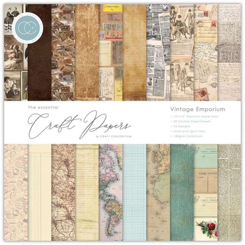 Craft Consortium Double-Sided Paper Pad 12X12" 30/Pkg"