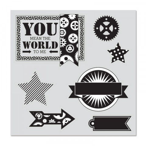Sizzix Framelits Die Set 7PK w/Stamps - All About A Boy - Image 3
