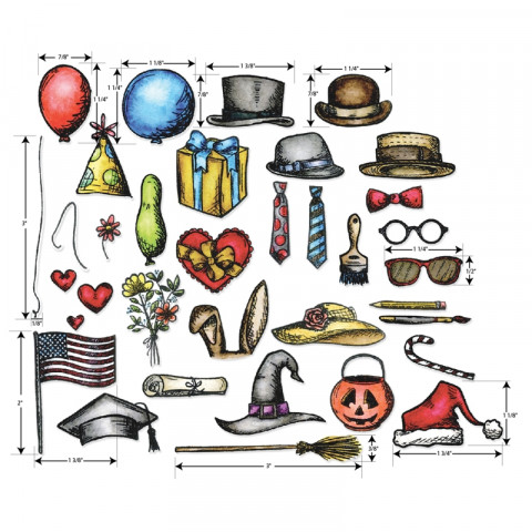 Sizzix Framelits Die Set 33PK - Crazy Things - Image 2