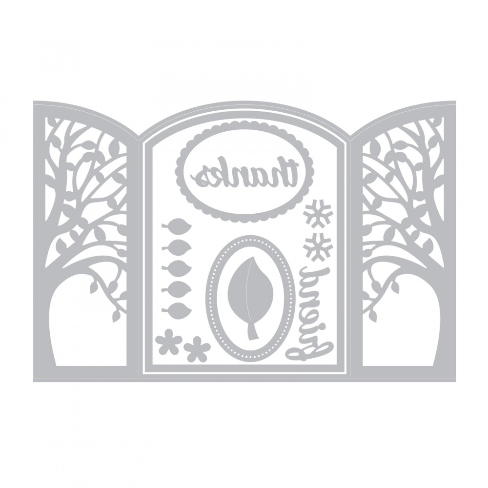 Sizzix Thinlits Die Set 15PK - Gatefold Card, Tree - Image 2