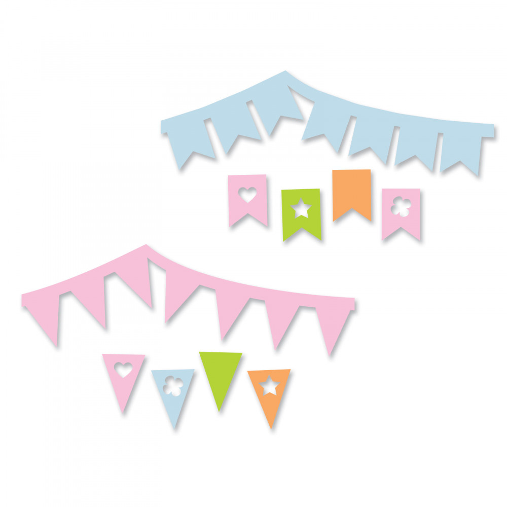 Sizzix Thinlits Die Set 10PK - Banners Drop-ins