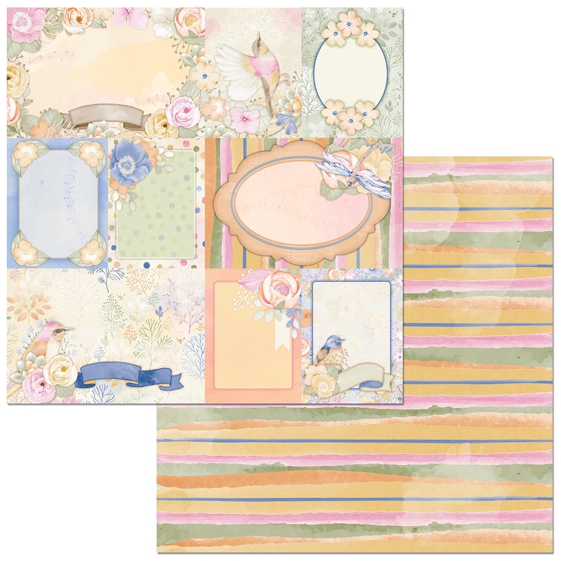 PATTERNED PAPER - BB - HARMONY - 12 X 12 - DRAGONFLIES