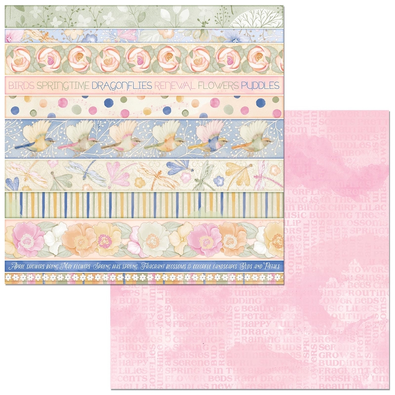 PATTERNED PAPER - BB - HARMONY - 12 X 12 - RENEWAL