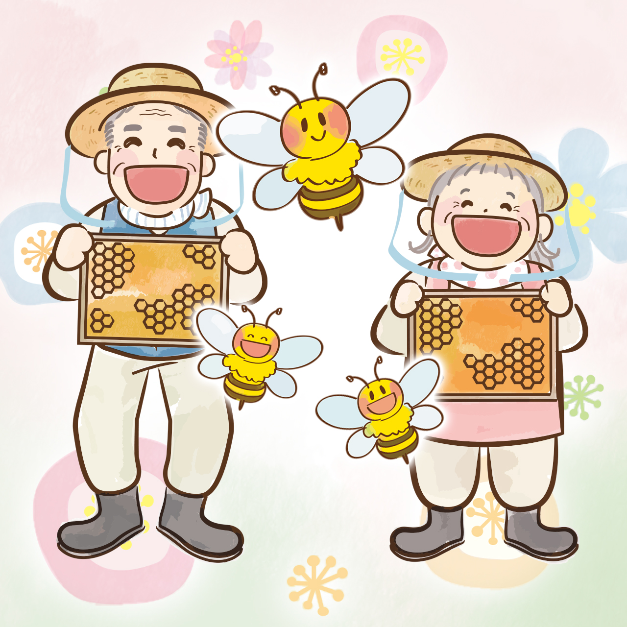 たまじいとたまばあの はちみつまみれ