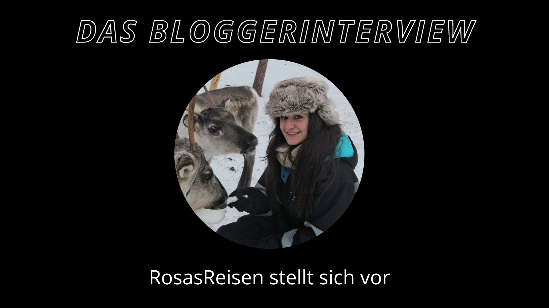 eine frau mit rentieren