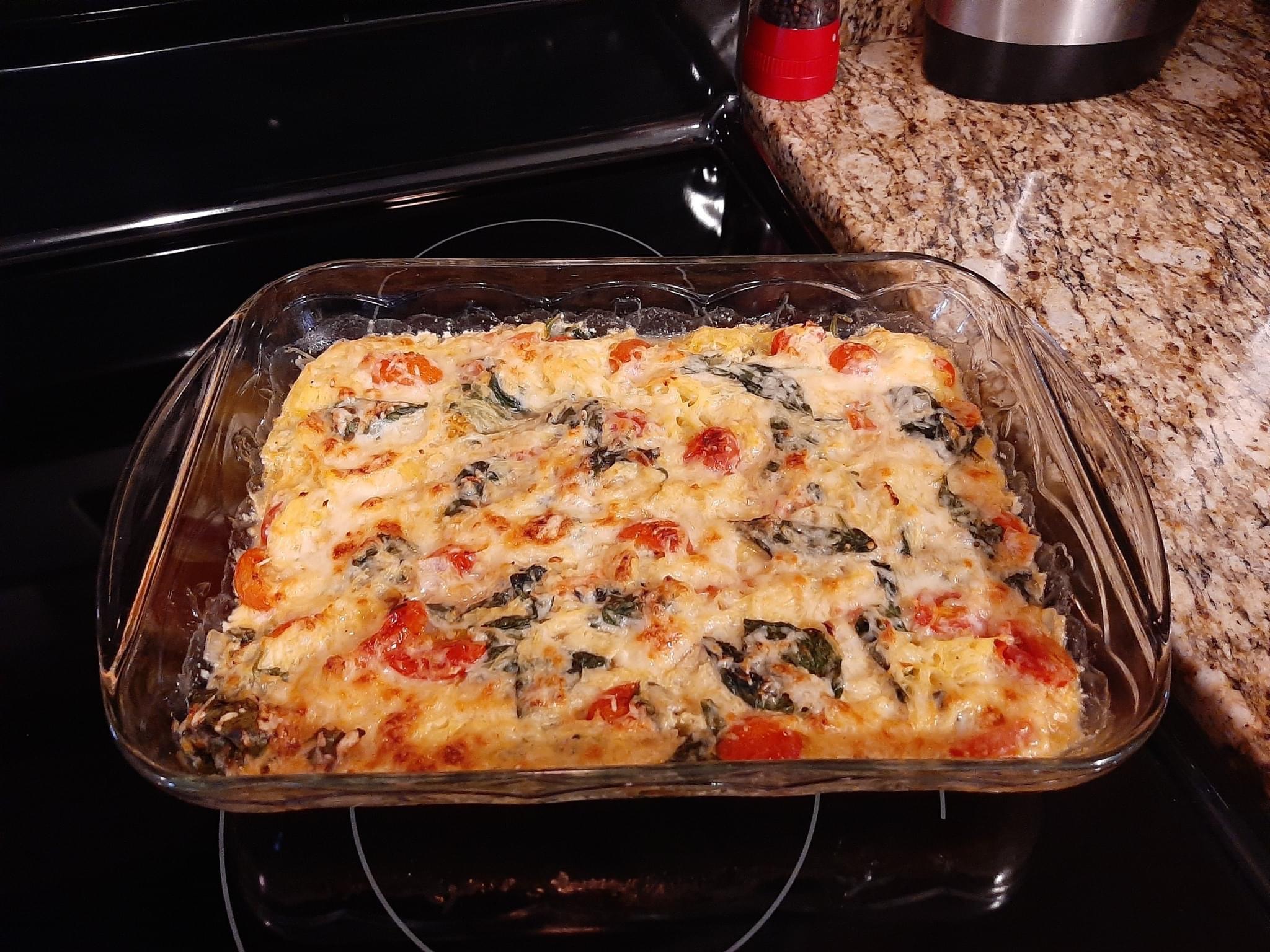 Creamy Spaghetti Squash with Ricotta and Spinach