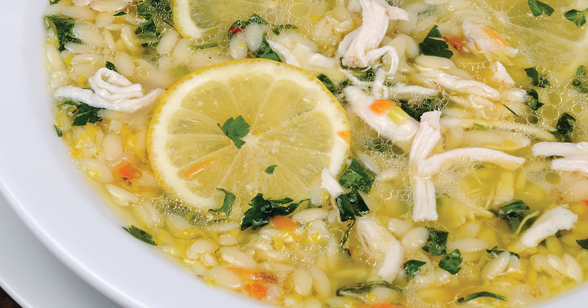 Weight Watcher Chicken Orzo Soup with Lemon