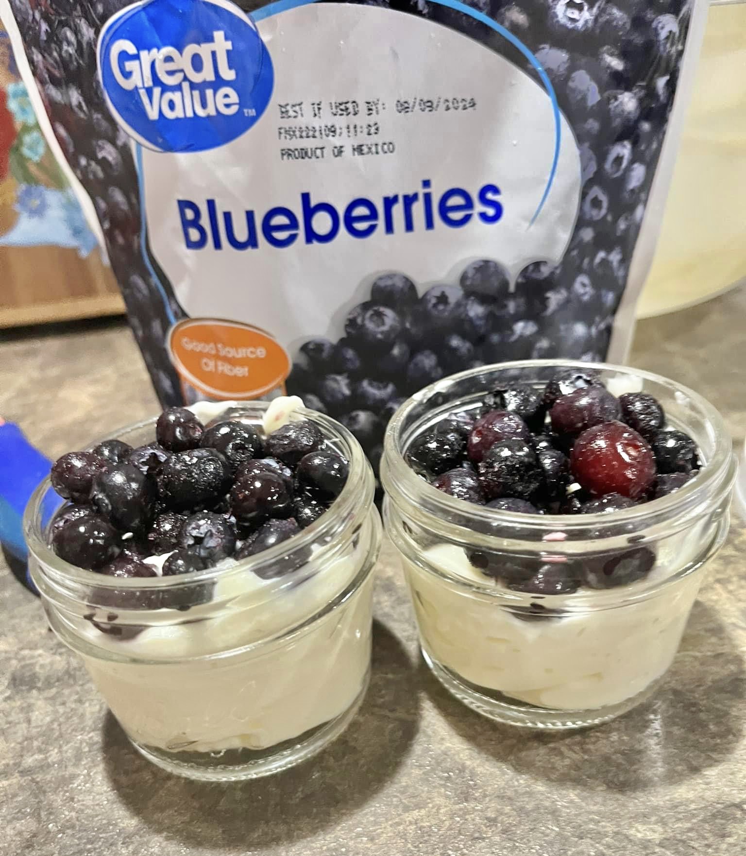 Three Ingredient Blueberry Cheesecake Parfaits