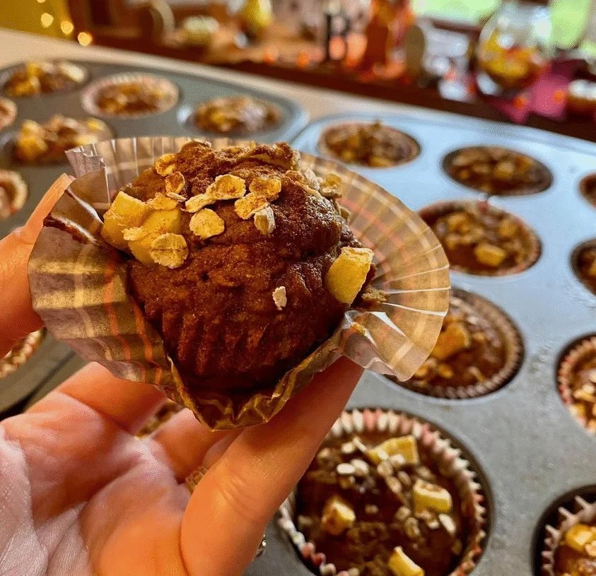 1-Point Wheat Apple Pumpkin Muffins