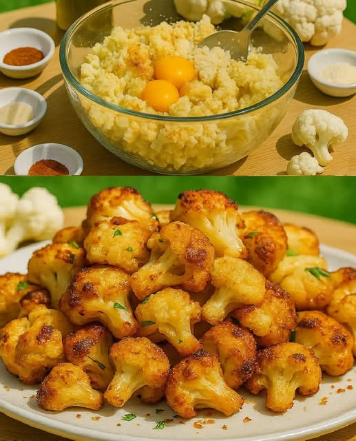 How delicious is that, crispy cauliflower from the oven