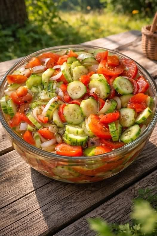 Marinated cucumber salad