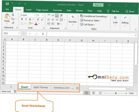 Difference between workbook and worksheet in excel