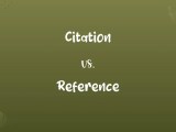 Citation Vs Reference Know The Difference