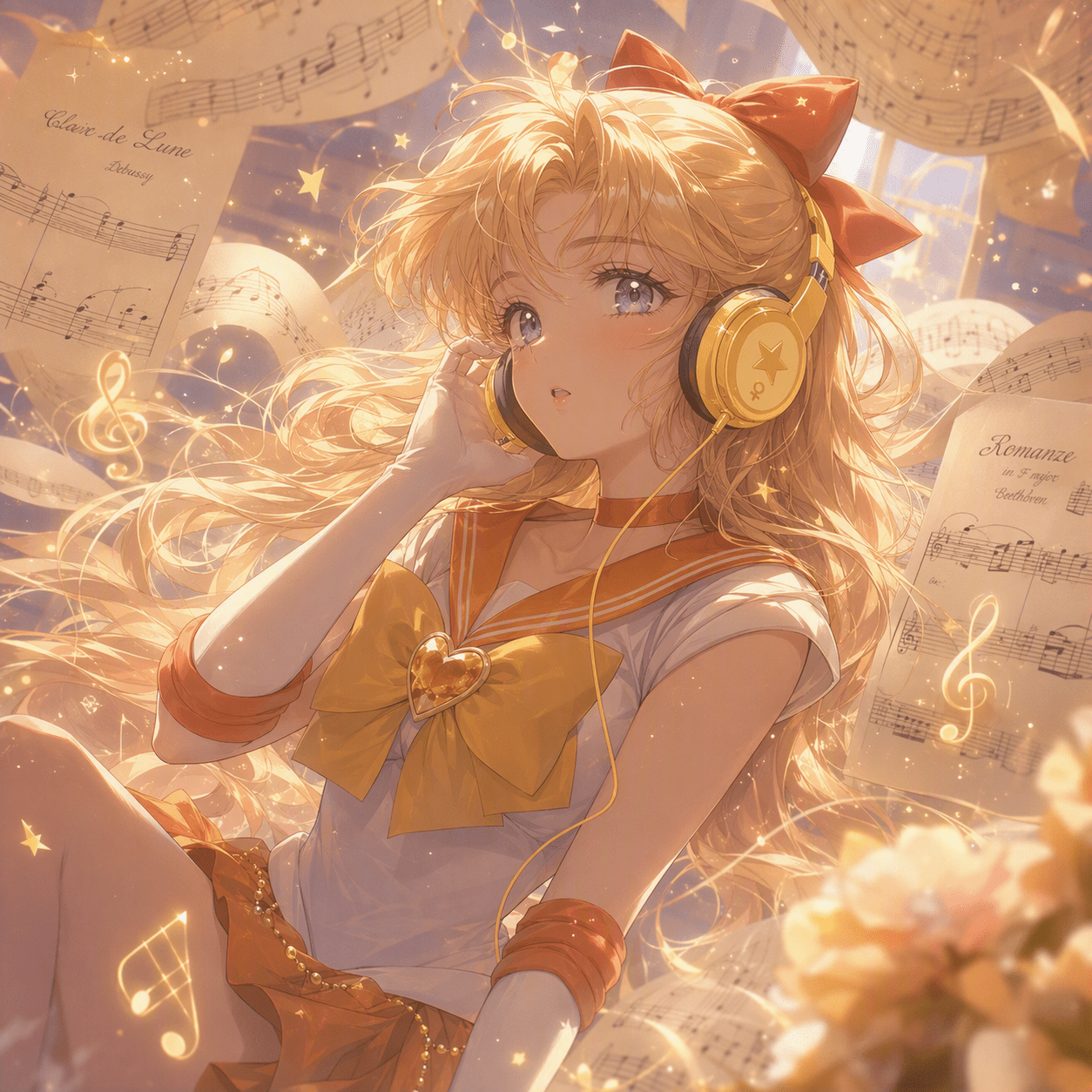 Listening to headphones