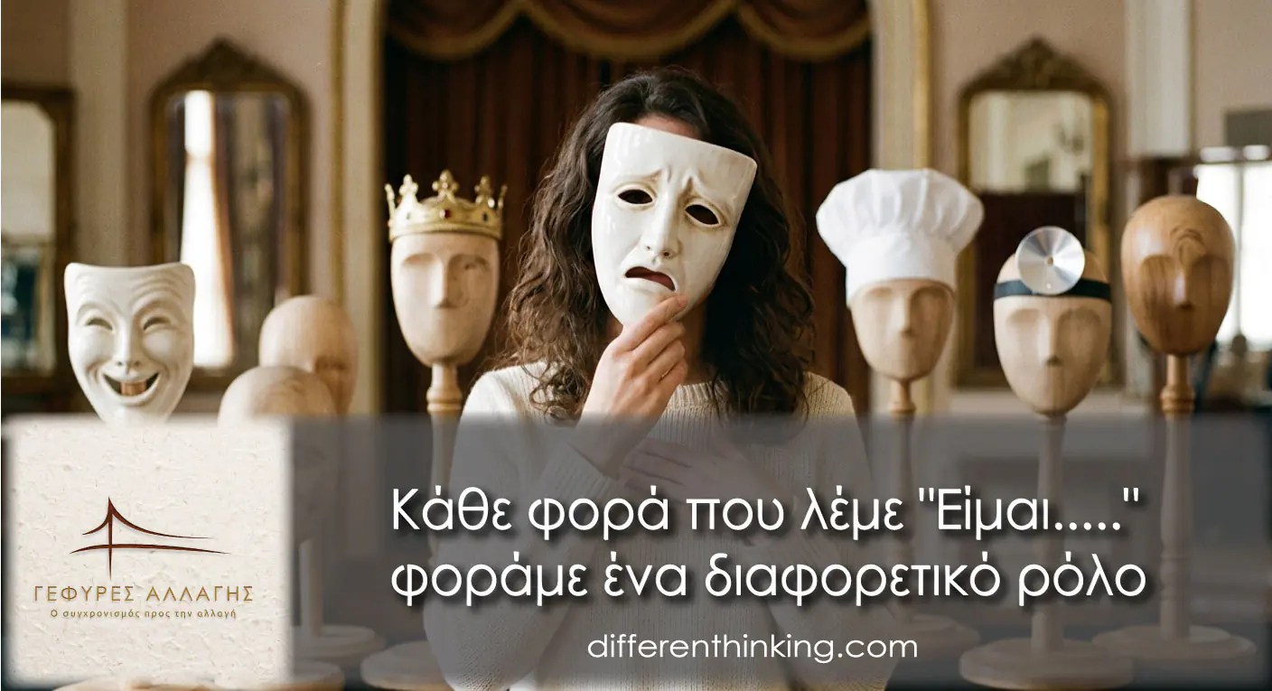 Κάθε φορά που λέμε "Είμαι....." φοράμε ένα διαφορετικό ρόλο
