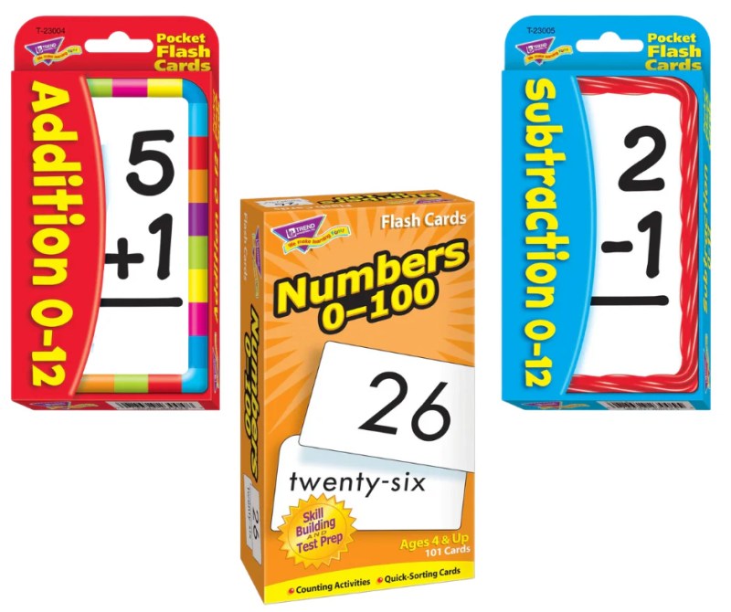 Basic Math Facts Math Flash Cards Bundle By Little Bear Products - Artistic Dark Background - Ultra HD