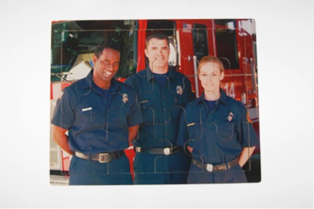 Firefighter Puzzle 12 Piece Wooden Jigsaw Puzzle