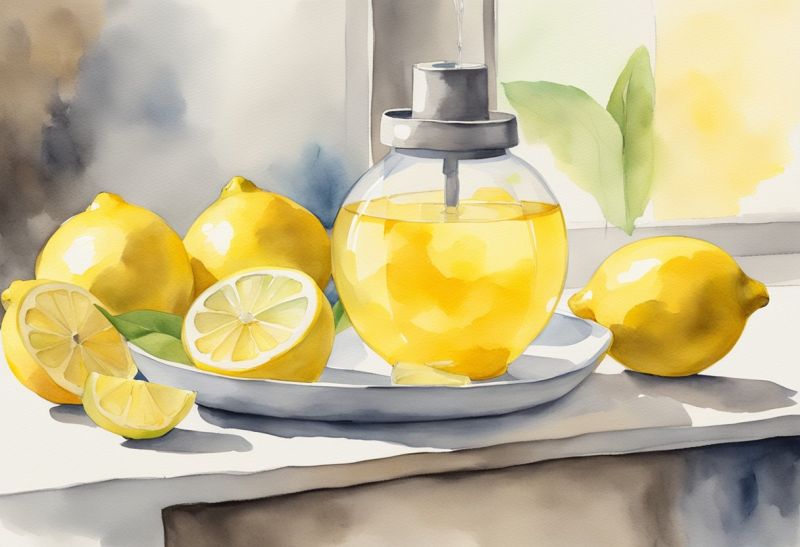 Lemon Essential Oil Diffuser Blends Recipes - 4K Vintage Illustrations for Desktop