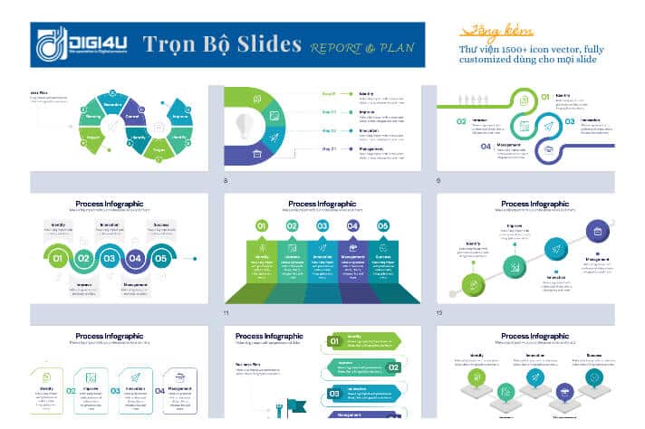 Process Infographics V2 - Trọn bộ 20 slide template