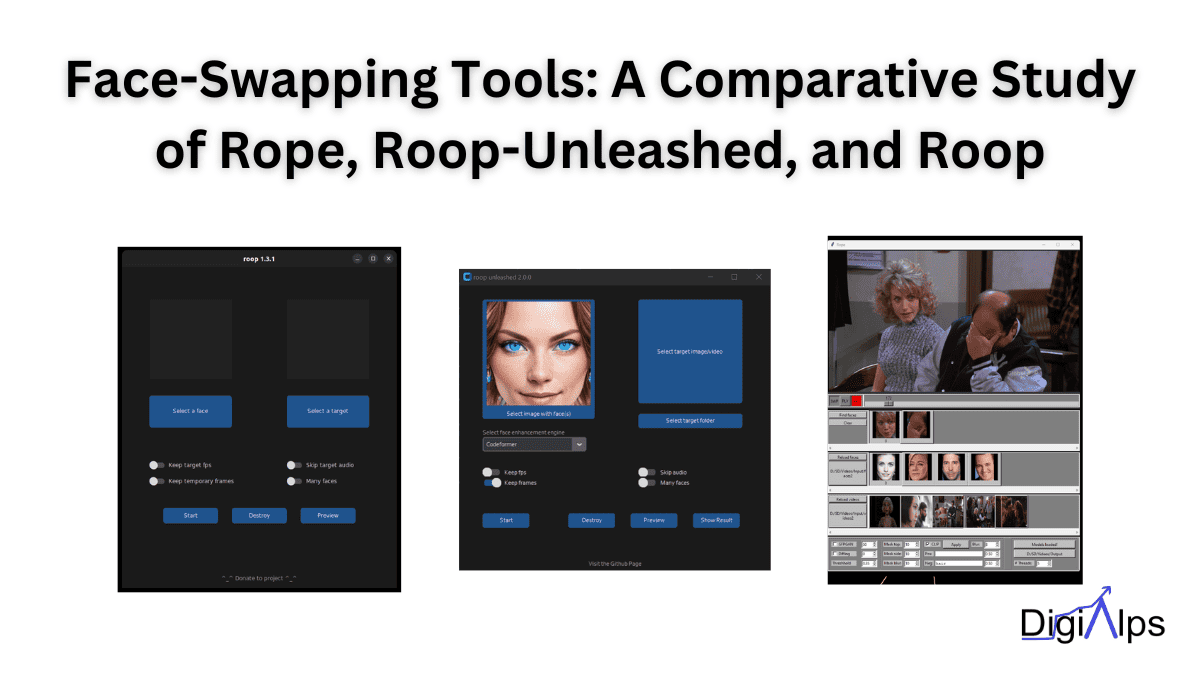 Face-Swapping Tools: A Comparative Study of Rope, Roop-Unleashed, and Roop  - DigiAlps LTD